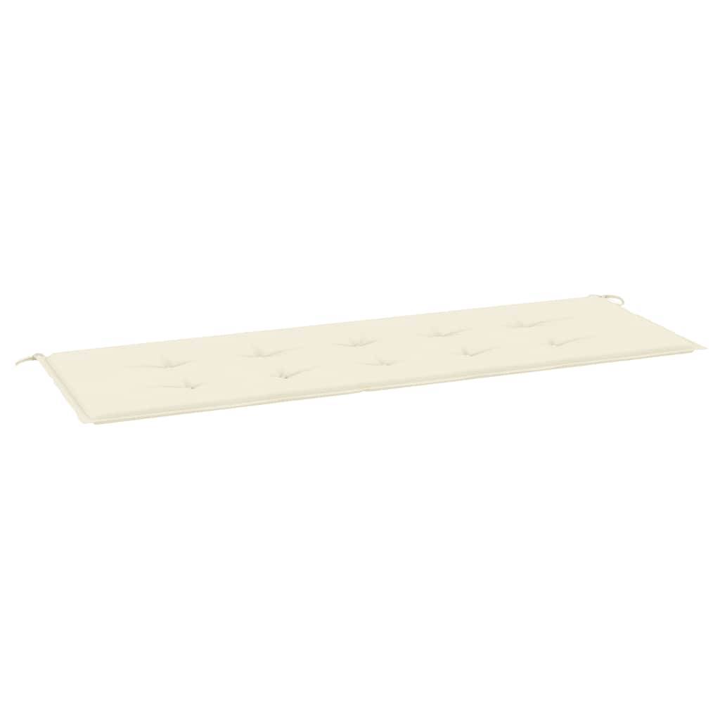 vidaXL Gartenbank-Auflage Creme 150x50x4 cm Oxford-Gewebe-0