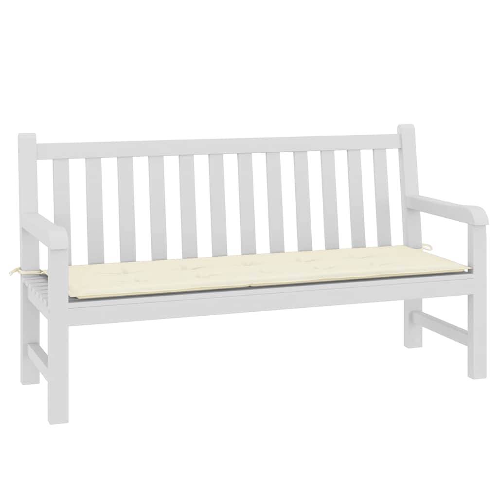 vidaXL Gartenbank-Auflage Creme 150x50x4 cm Oxford-Gewebe-1