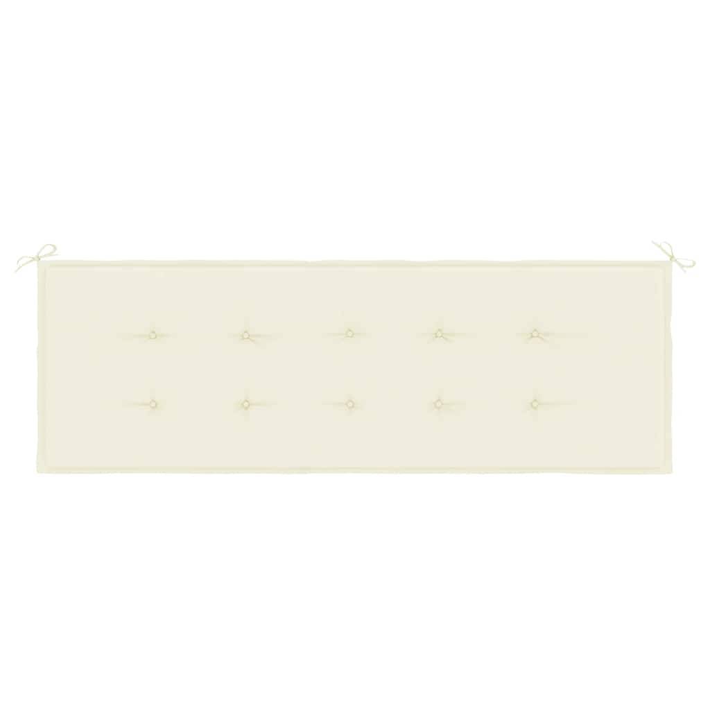 vidaXL Gartenbank-Auflage Creme 150x50x4 cm Oxford-Gewebe-2