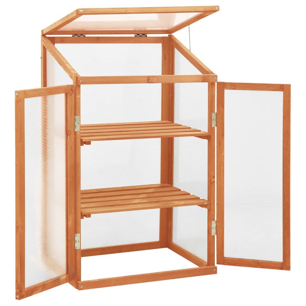 vidaXL Gewächshaus 60x45x100 cm Tannenholz-1