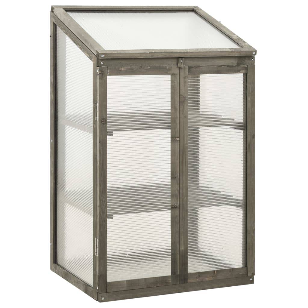 vidaXL Gewächshaus 60x45x100 cm Tannenholz-0