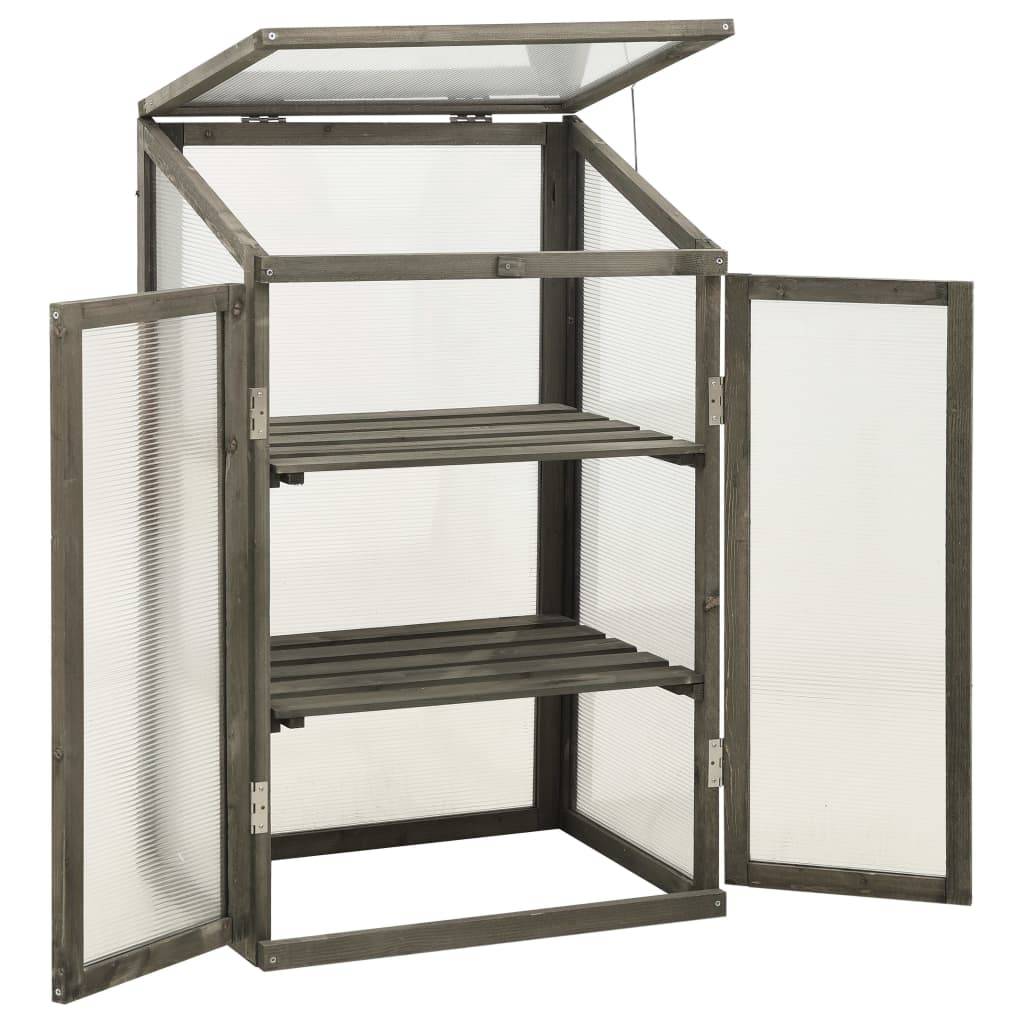 vidaXL Gewächshaus 60x45x100 cm Tannenholz-1