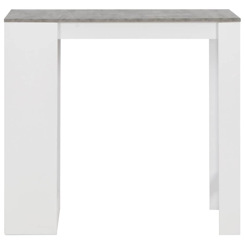 vidaXL Bartisch mit Regal Weiß 110x50x103 cm-1