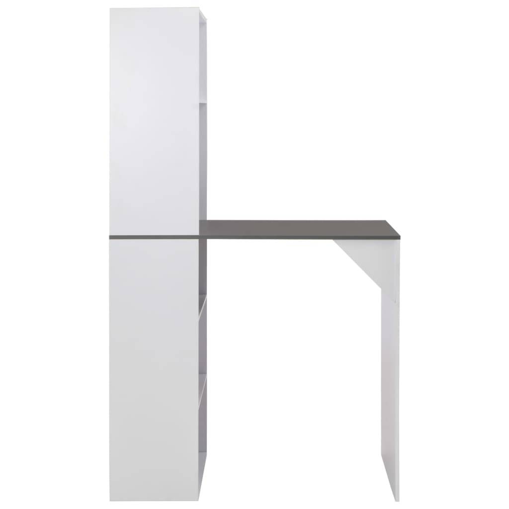 vidaXL Bartisch mit Schrank Weiß 115x59x200 cm-1
