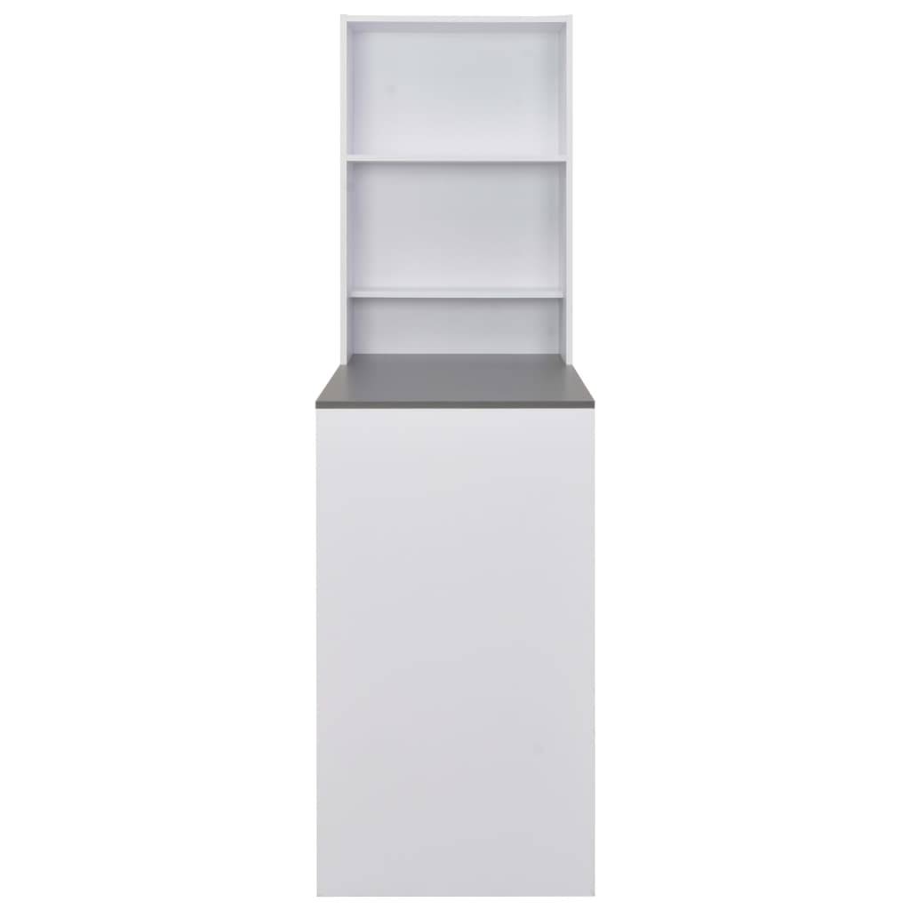 vidaXL Bartisch mit Schrank Weiß 115x59x200 cm-2