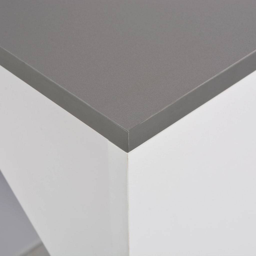 vidaXL Bartisch mit Schrank Weiß 115x59x200 cm-3