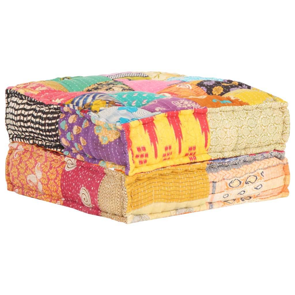vidaXL Pouf 60x70x36 cm Patchwork Stoff-3