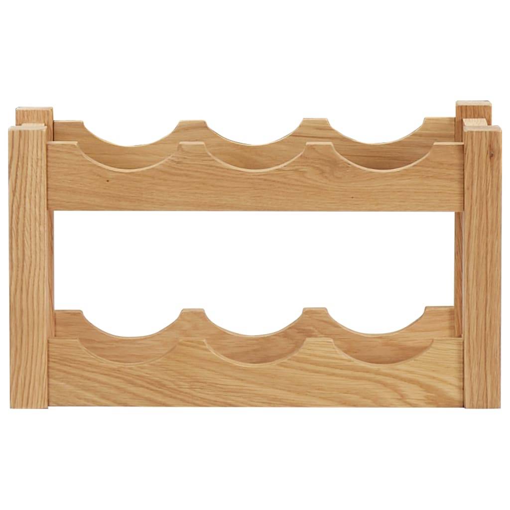 vidaXL Weinregal für 6 Flaschen 37 x 21 x 21 cm Eiche Massivholz-1