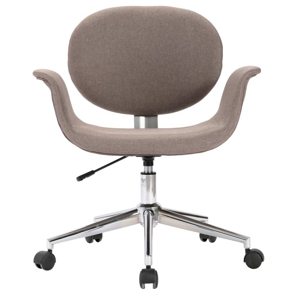 vidaXL Drehbarer Bürostuhl Taupe Stoff-2