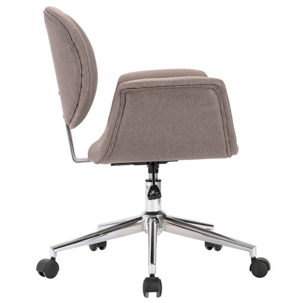 vidaXL Drehbarer Bürostuhl Taupe Stoff-3