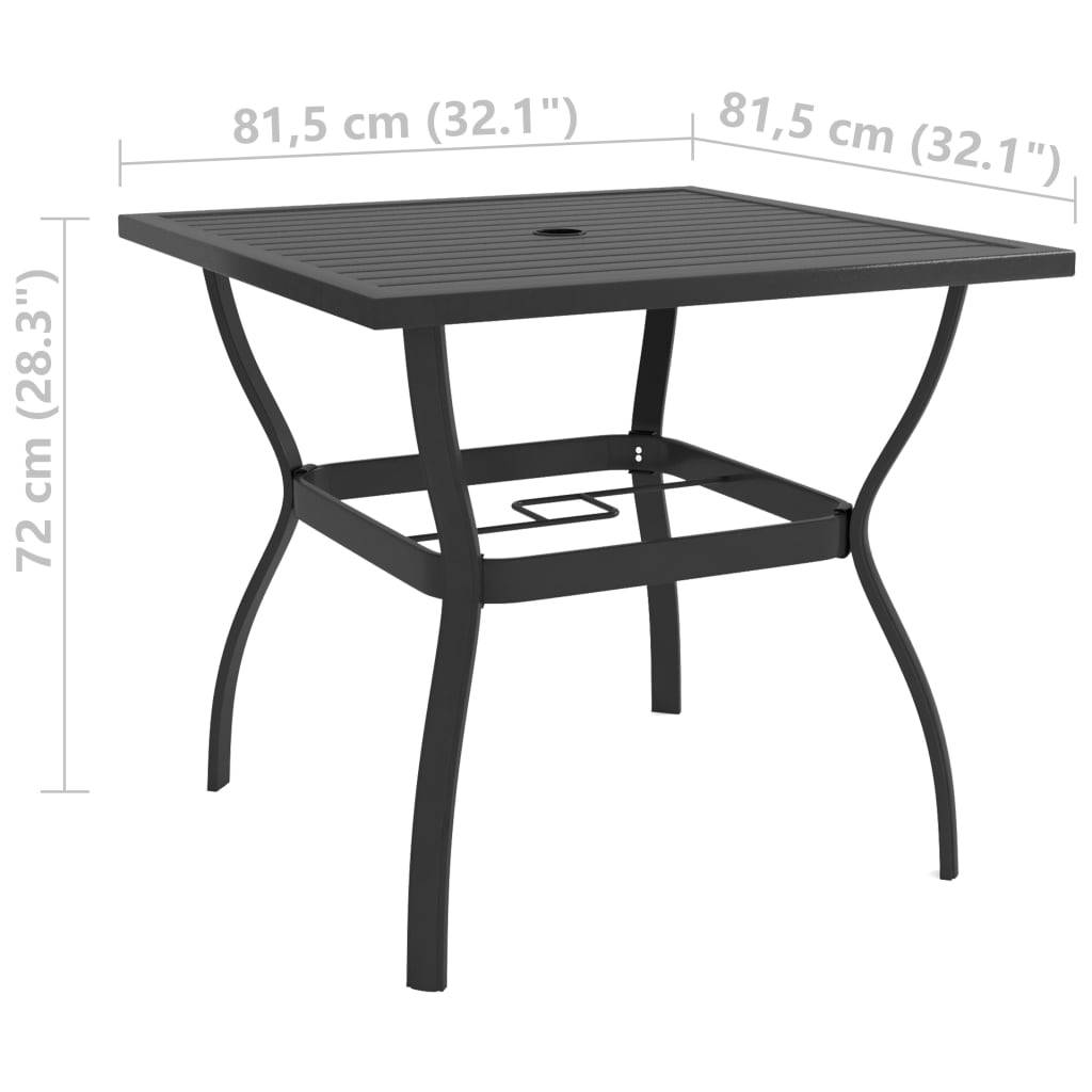 vidaXL Gartentisch Anthrazit 81,5x81,5x72 cm Stahl-4