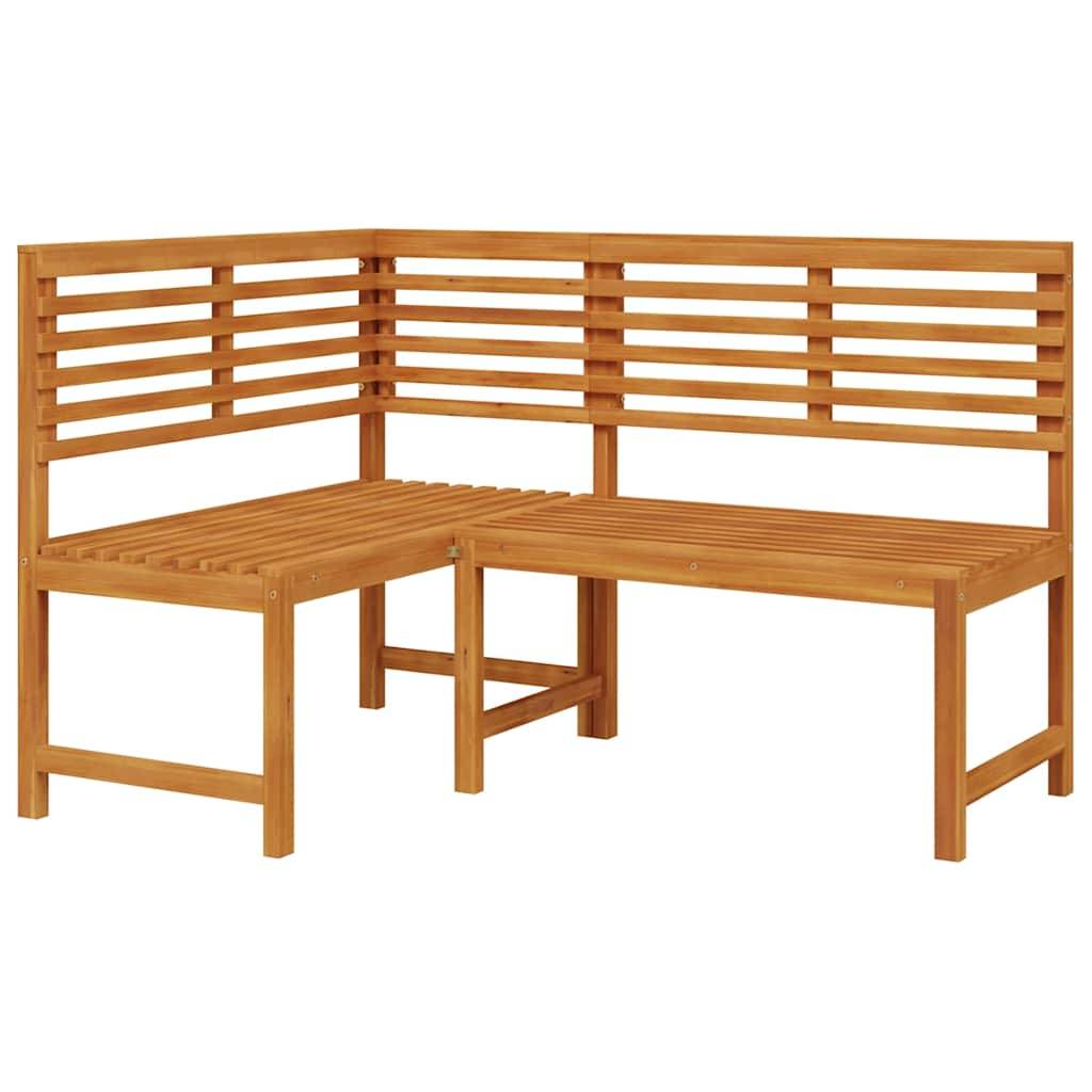 vidaXL Garten-Eckbank 140 cm Massivholz Akazie-0
