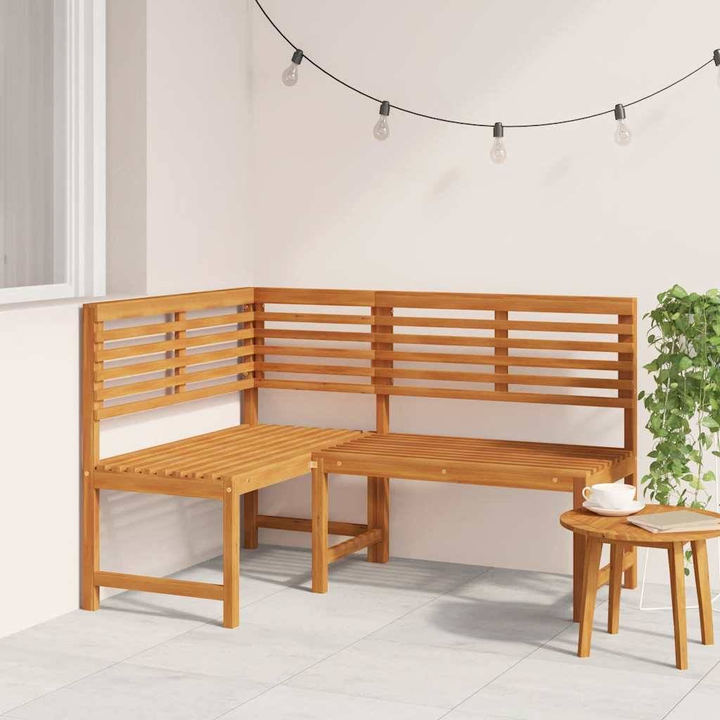 vidaXL Garten-Eckbank 140 cm Massivholz Akazie-1