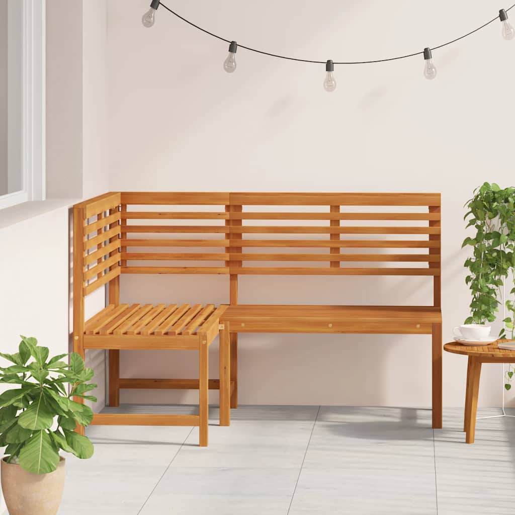 vidaXL Garten-Eckbank 140 cm Massivholz Akazie-2