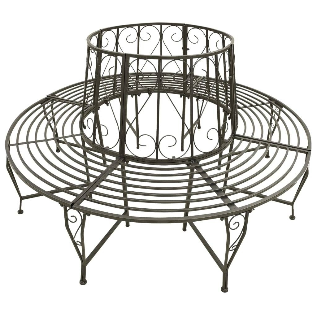 vidaXL Baumbank 160 cm Stahl-1