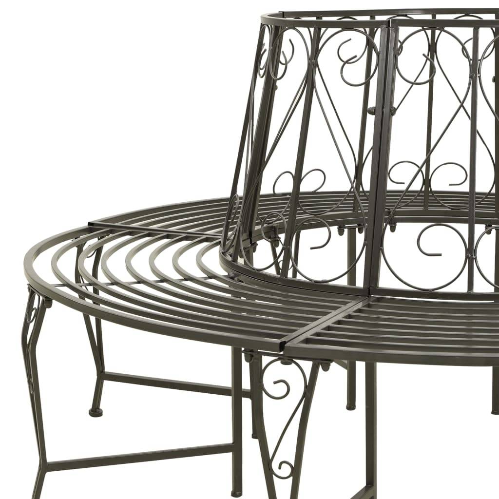 vidaXL Baumbank 160 cm Stahl-3
