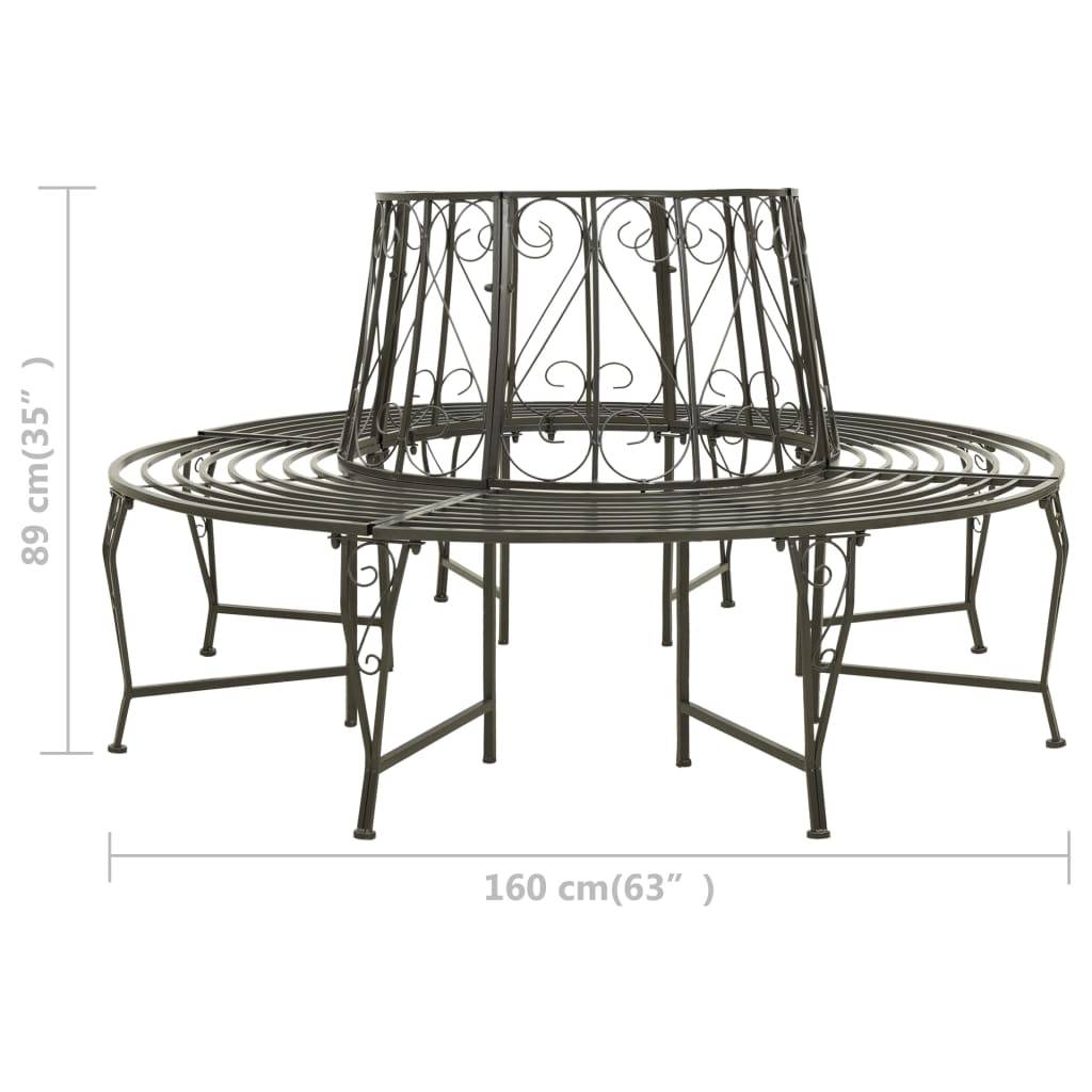 vidaXL Baumbank 160 cm Stahl-4