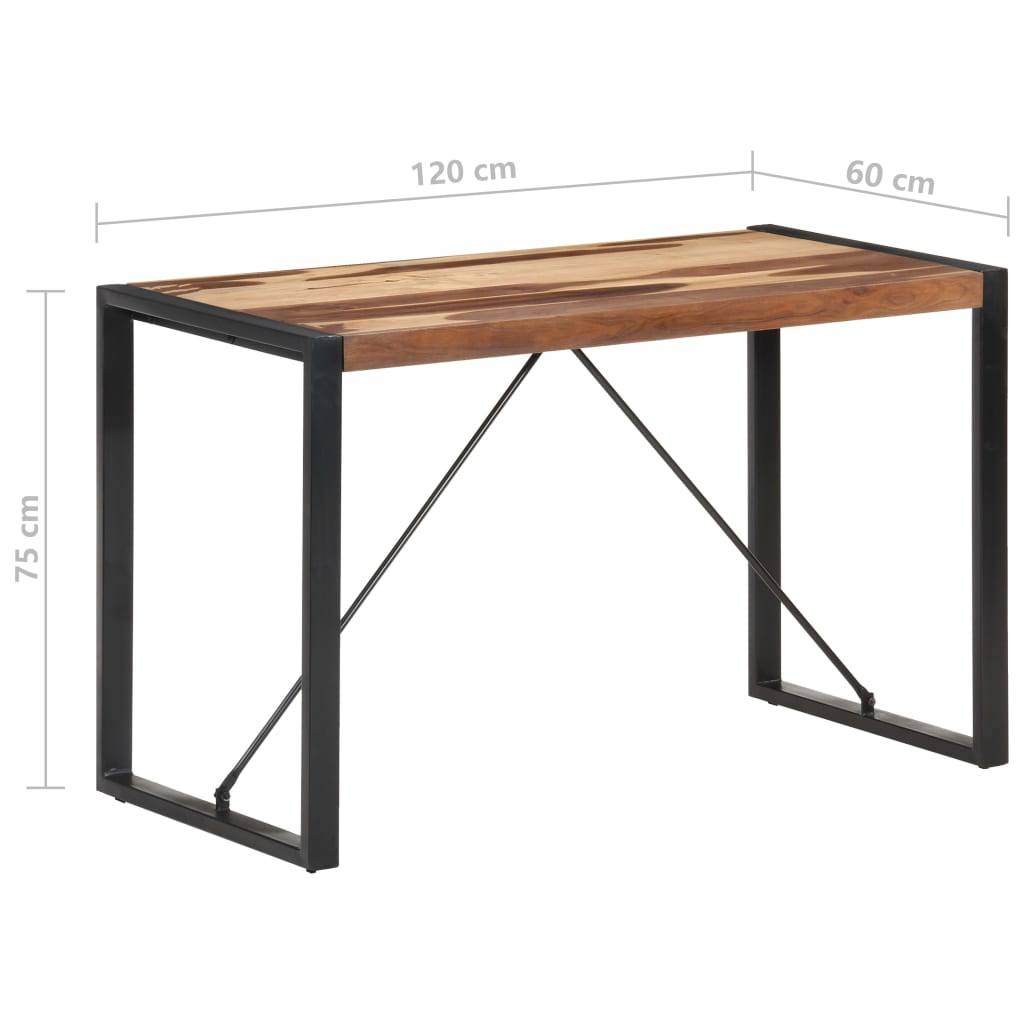 Esstisch 120x60x75 cm Massivholz mit Palisander-Finish-4