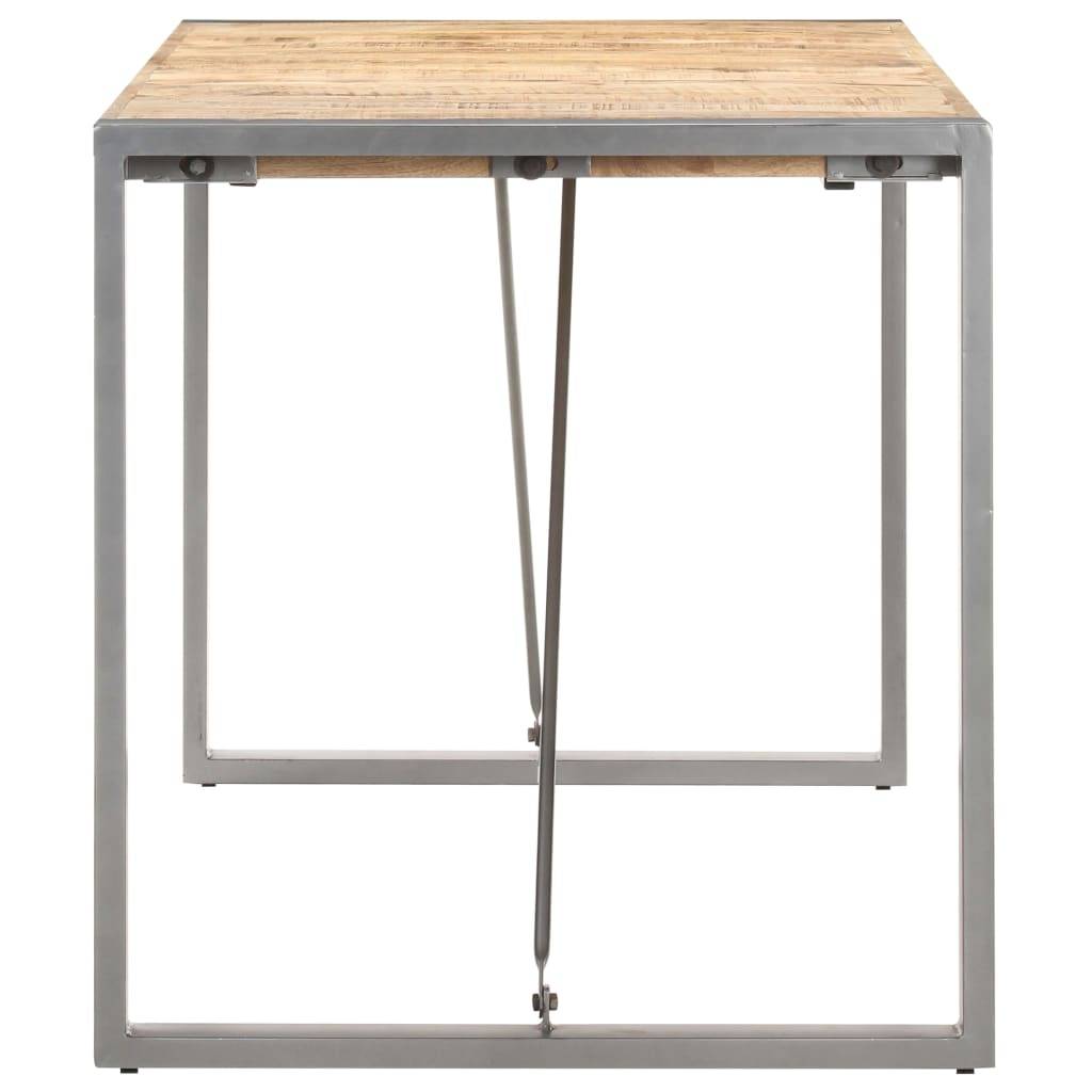 vidaXL Esstisch 160x80x75 cm Raues Mango-Massivholz-2