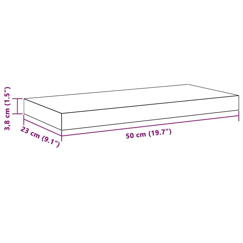 vidaXL Schweberegal Weiß 50x23x3,8 cm MDF-1
