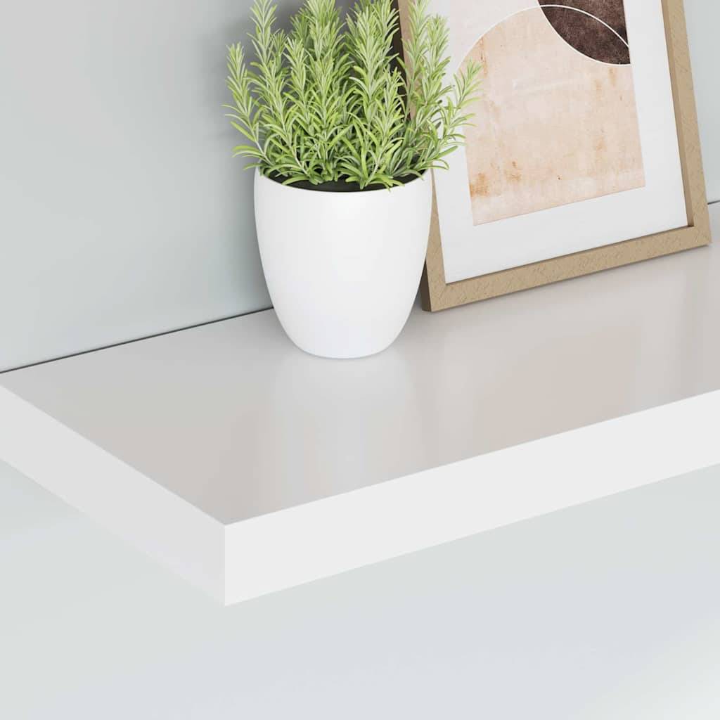 vidaXL Schweberegal Weiß 50x23x3,8 cm MDF-4