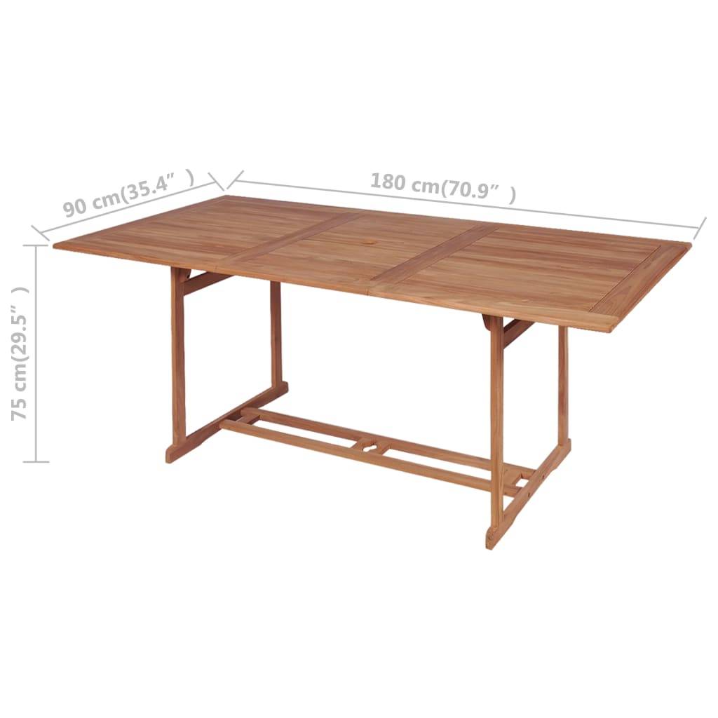 vidaXL Gartentish 180x90x75 cm Teak Massivholz-4