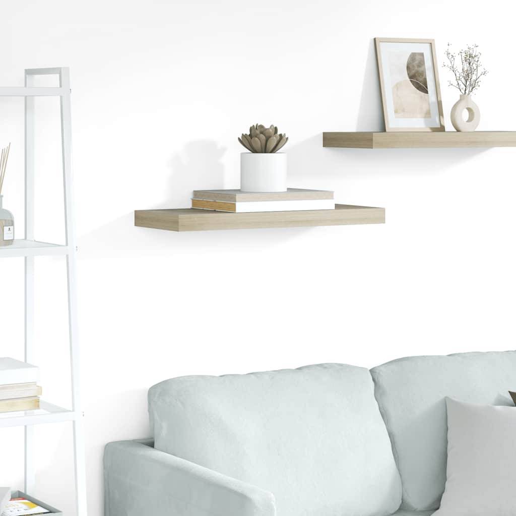 vidaXL Schwebendes Wandregal Eichefarben 60x23,5x3,8 cm MDF