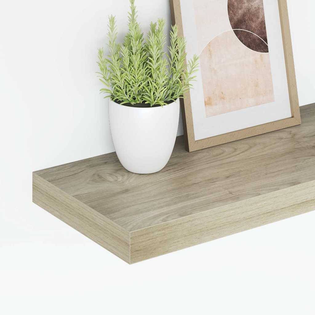 vidaXL Schwebendes Wandregal Eichefarben 60x23,5x3,8 cm MDF-4
