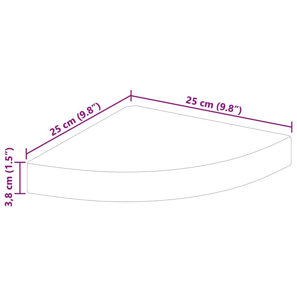 vidaXL Eck-Schweberegal Hochglanz-Schwarz 25x25x3,8 cm MDF-4