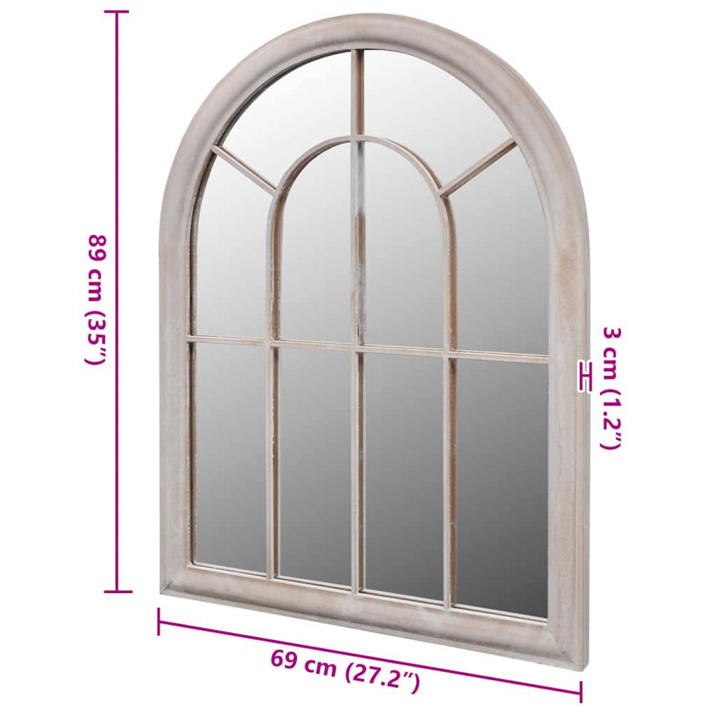 vidaXL Rustikaler Gartenspiegel Bogen 69×89 cm für Indoor und Outdoor-3