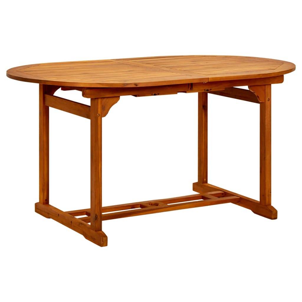 vidaXL Gartentisch (150-200)x100x75 cm Massivholz Akazie-1