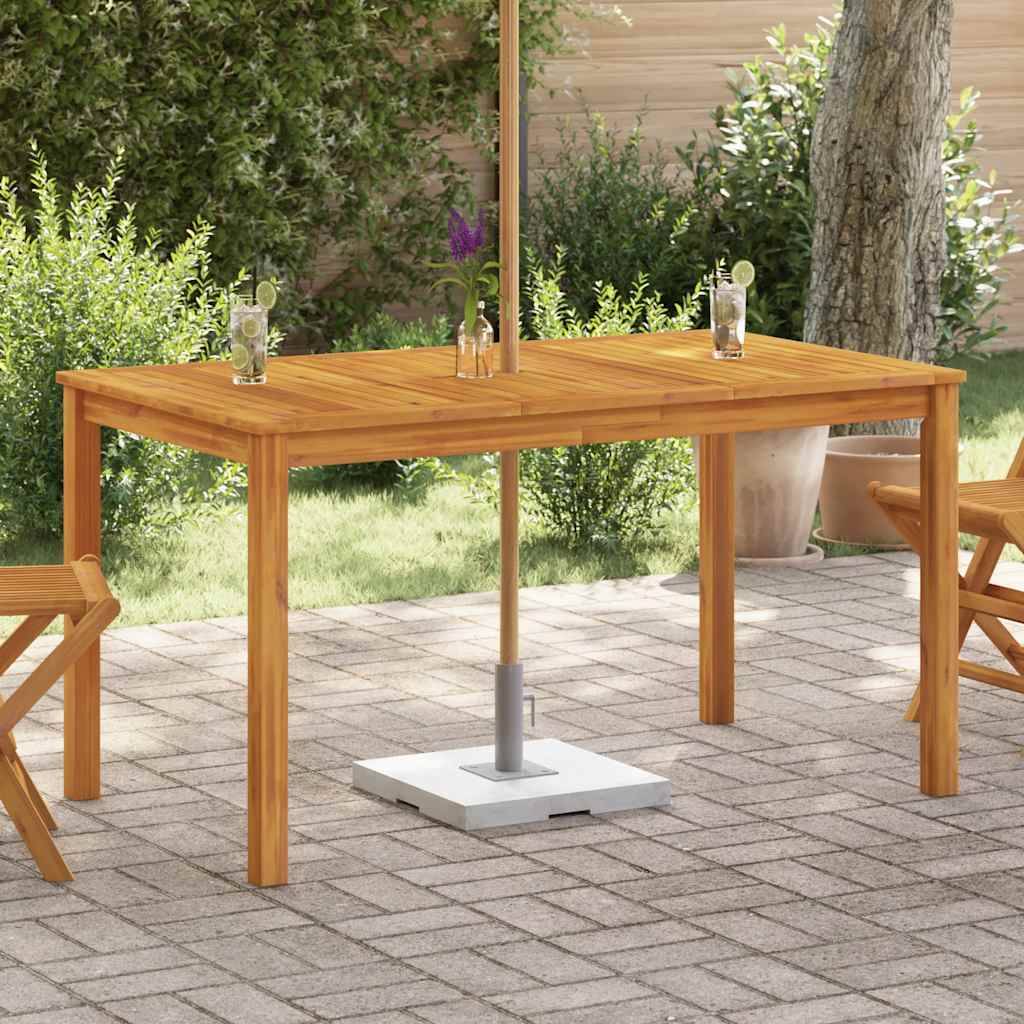 Gartentisch 140x80x74 cm Massivholz Akazie-0