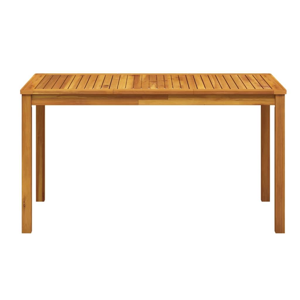 Gartentisch 140x80x74 cm Massivholz Akazie-2