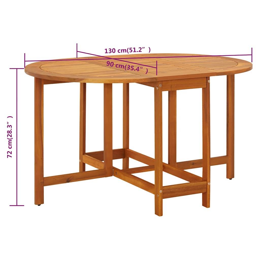 vidaXL Gartentisch 130x90x72 cm Massivholz Akazie-4