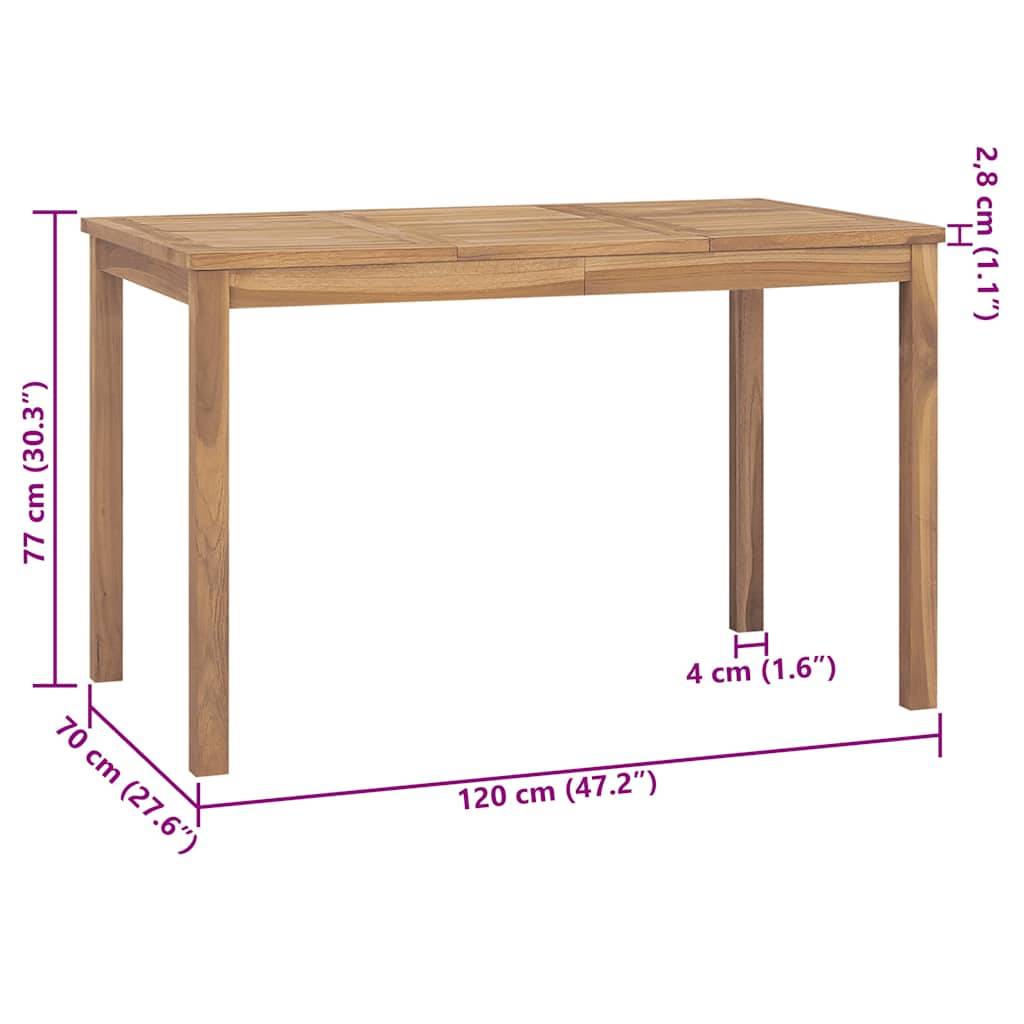 vidaXL Batavia Gartenbank mit Polstern 120 cm Teak-4