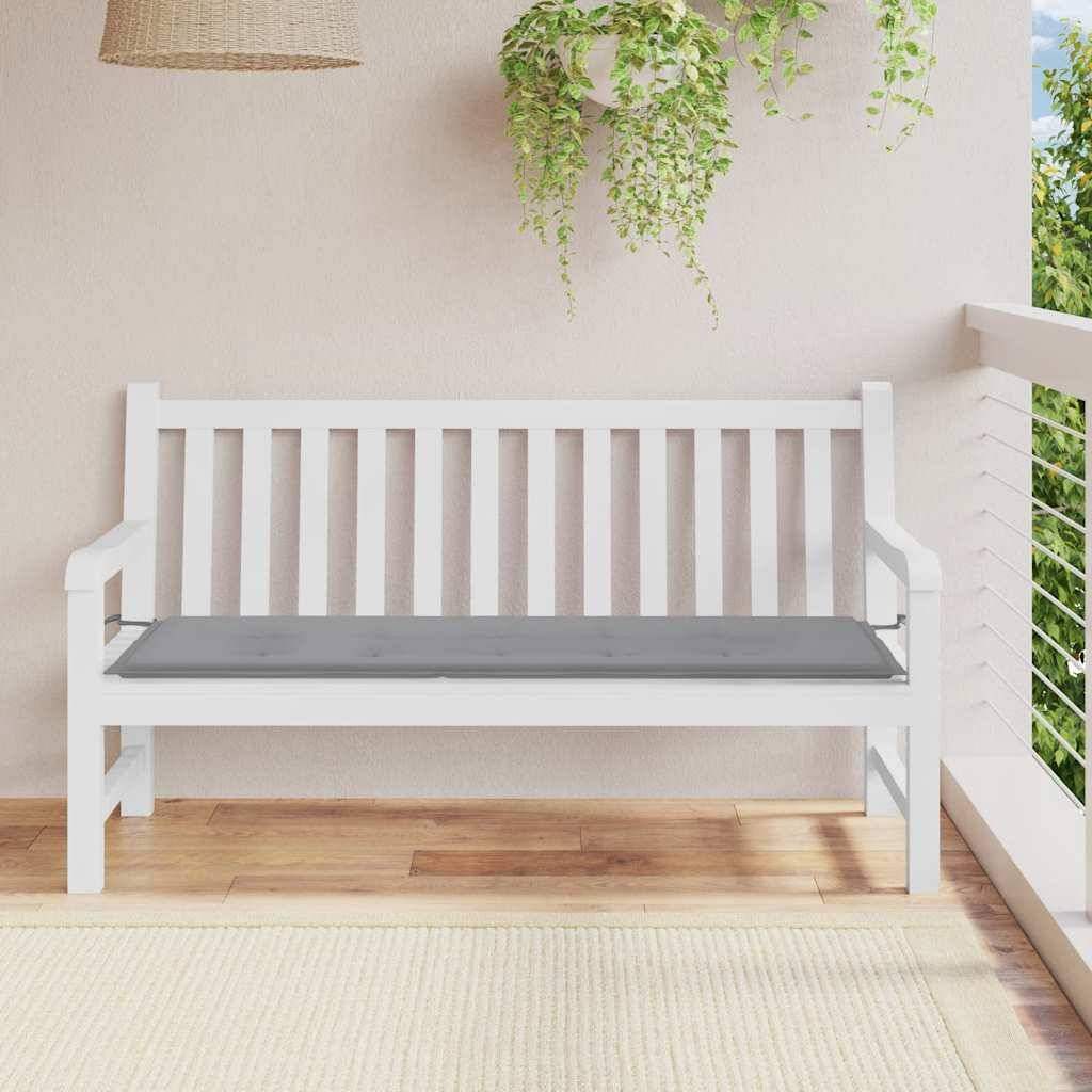 vidaXL Gartenbank-Auflage Grau 150x50x4 cm Oxford-Gewebe-1