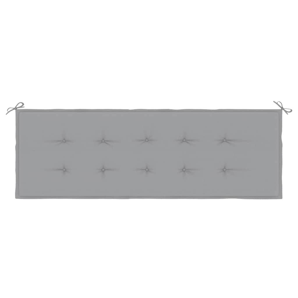 vidaXL Gartenbank-Auflage Grau 150x50x4 cm Oxford-Gewebe-3