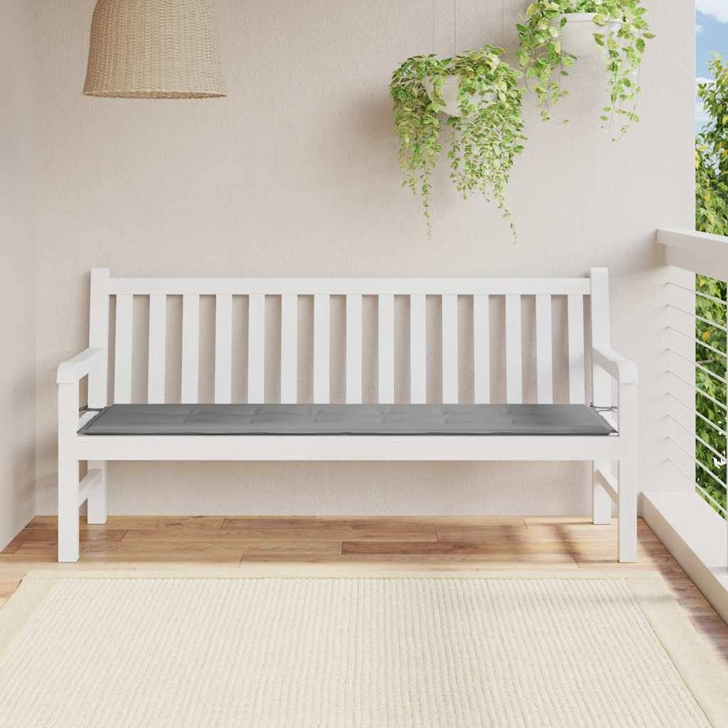vidaXL Gartenbank-Auflage Grau 180x50x3 cm Oxford-Gewebe-1