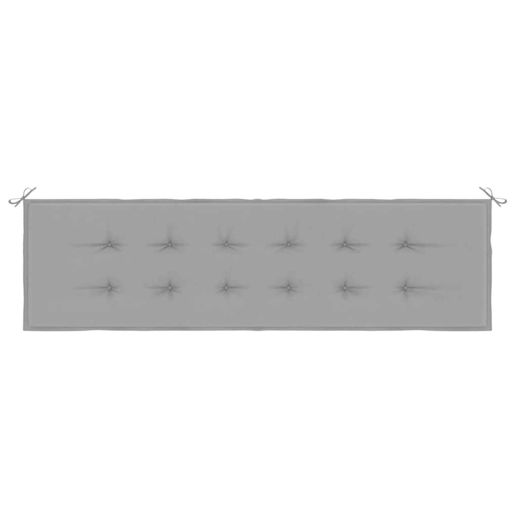 vidaXL Gartenbank-Auflage Grau 180x50x3 cm Oxford-Gewebe-3