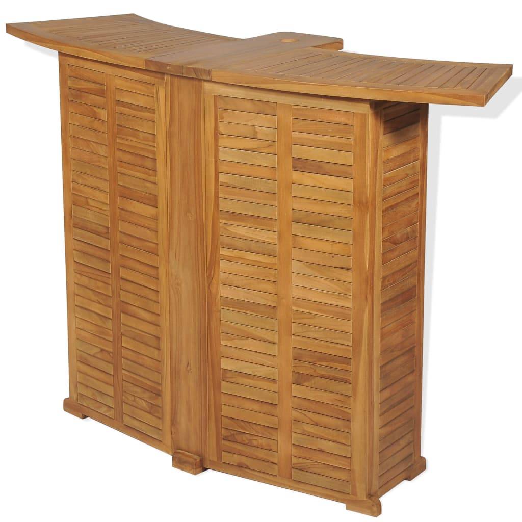 vidaXL Klappbarer Bartisch 155x53x105 cm Teak Massiv-1