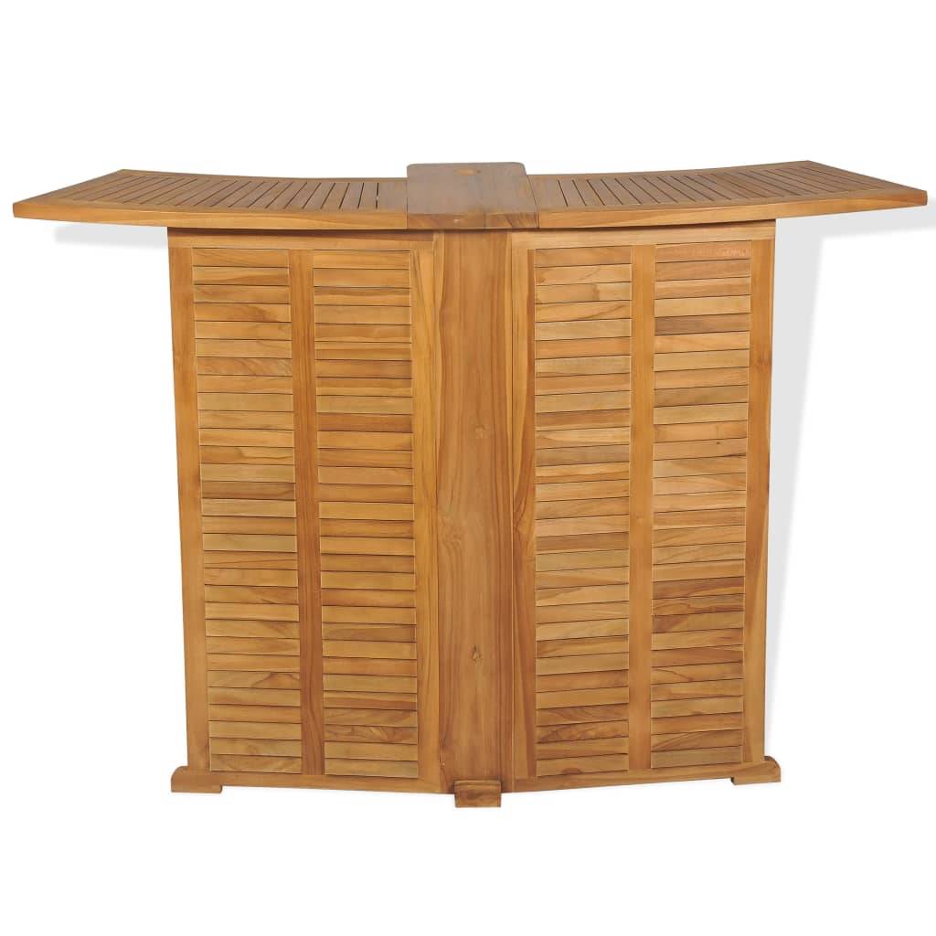 vidaXL Klappbarer Bartisch 155x53x105 cm Teak Massiv-3