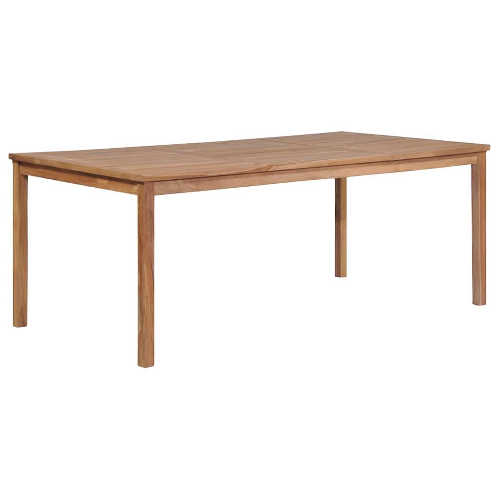 vidaXL Gartentisch 200x100x77 cm Massivholz Teak-0
