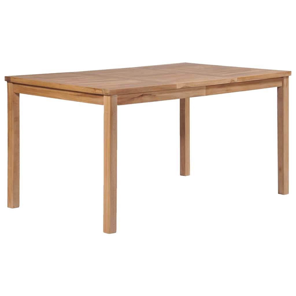 vidaXL Gartentisch 150x90x77 cm Massivholz Teak-0