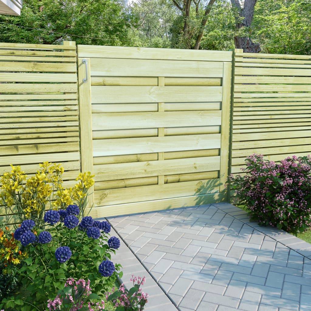 vidaXL Gartentor Kiefernholz Imprägniert 100x100 cm Grün-0