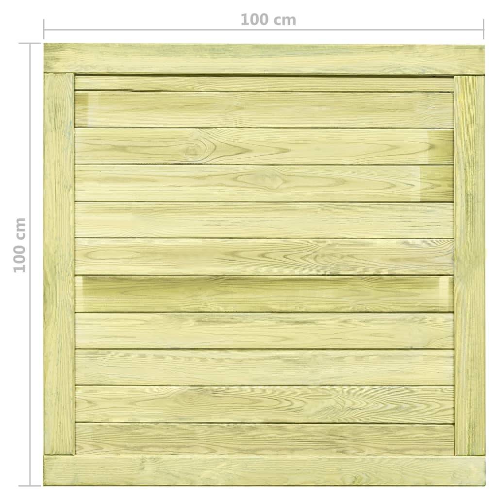 vidaXL Gartentor Imprägniertes Kiefernholz 100x100 cm-4