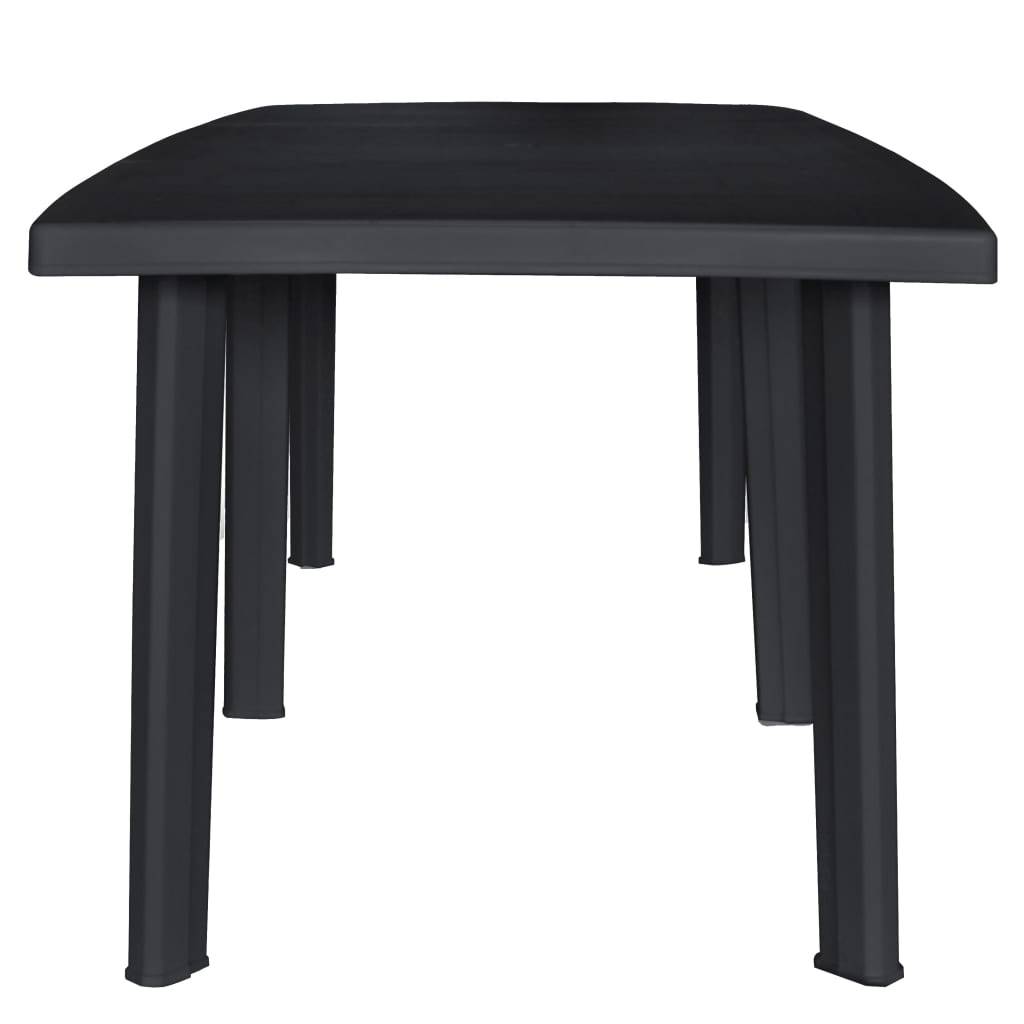 vidaXL Gartentisch Anthrazit 216x90x72 cm Kunststoff-1