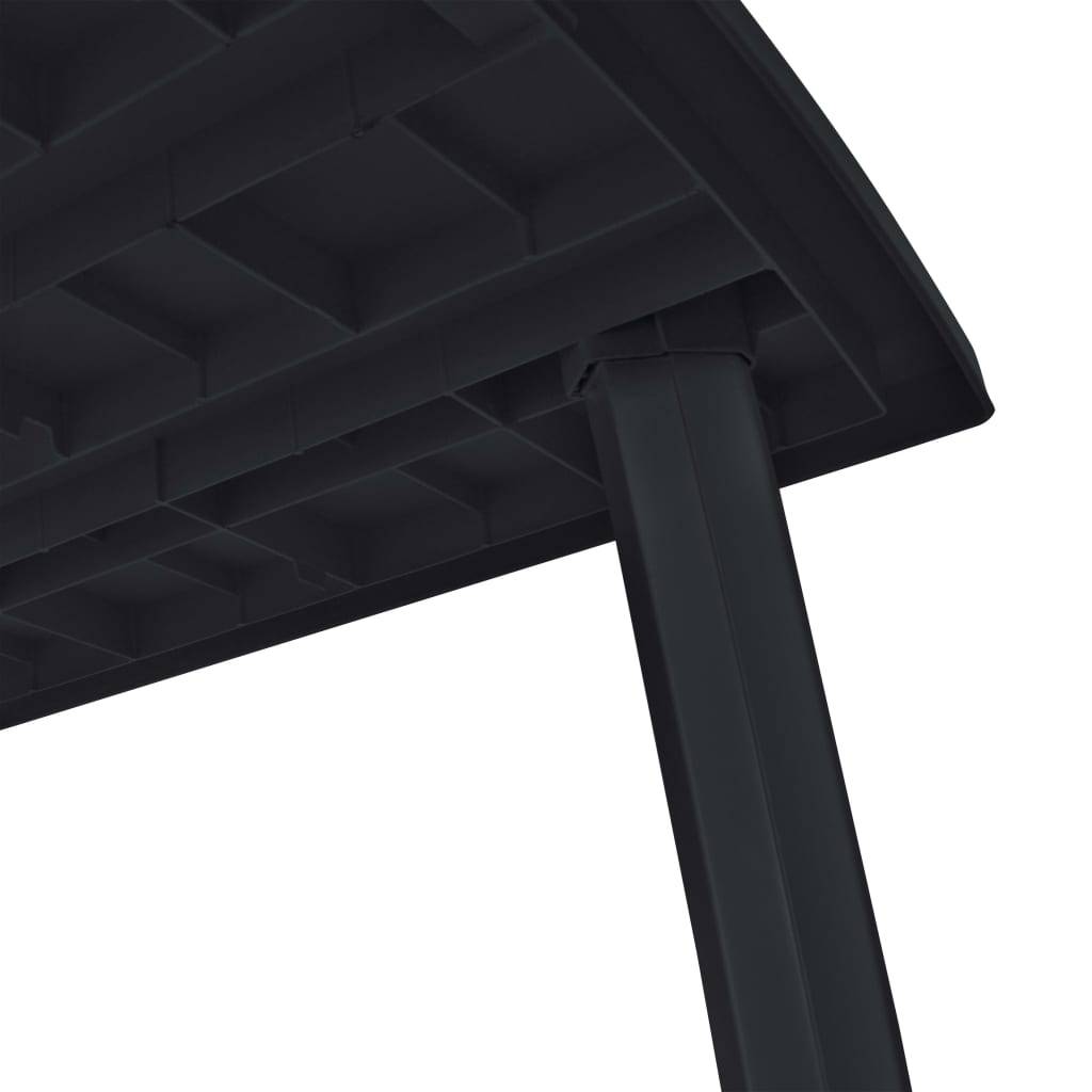 vidaXL Gartentisch Anthrazit 216x90x72 cm Kunststoff-3
