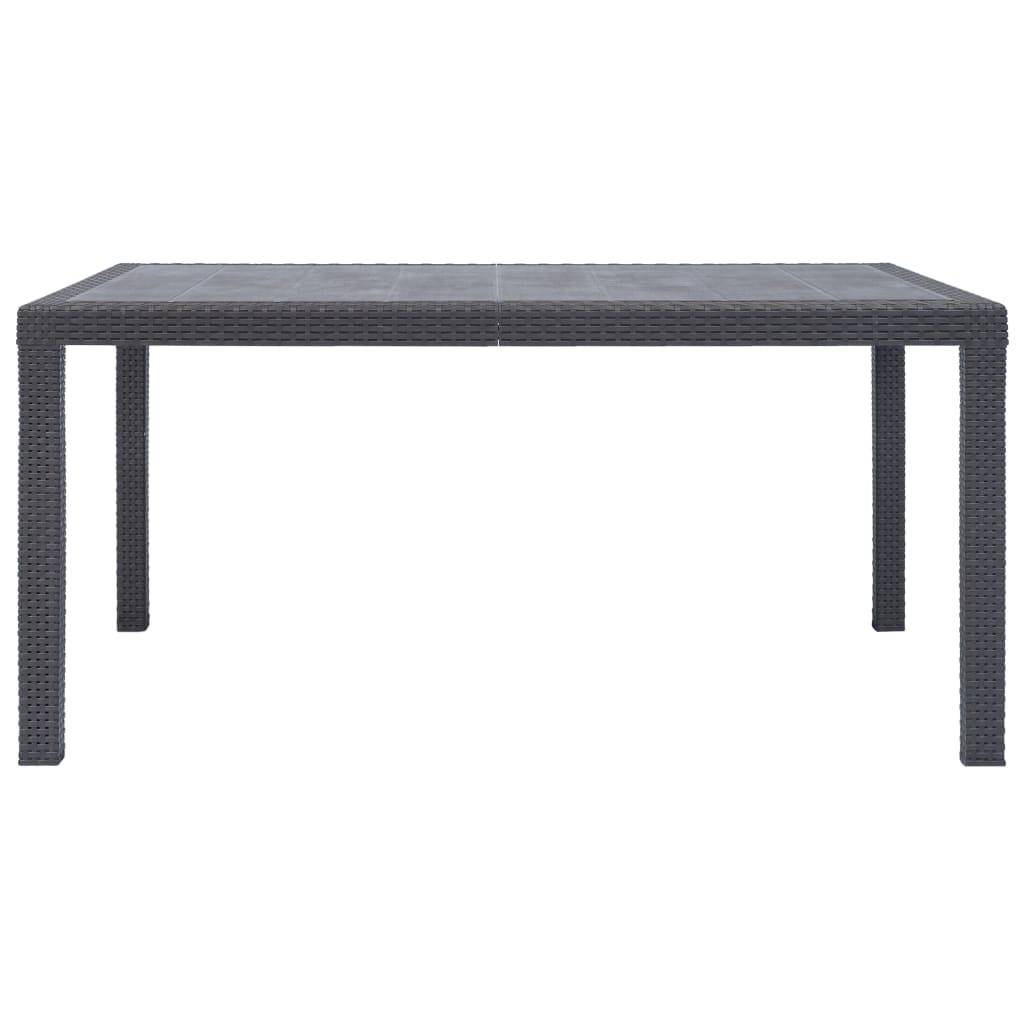 vidaXL Gartentisch Braun 150x90x72 cm Kunststoff Rattan-Optik-1