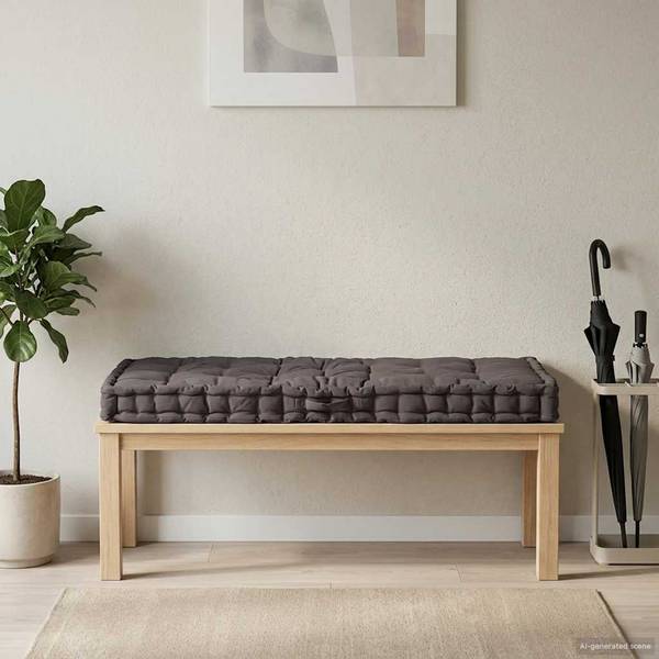 vidaXL Palettenkissen Baumwolle 120×80×10 cm Anthrazit
