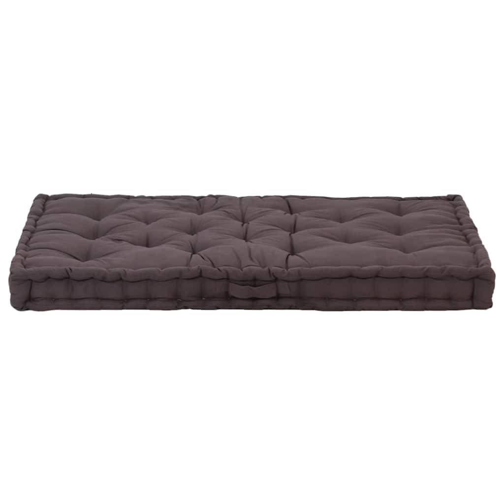 vidaXL Palettenkissen Baumwolle 120×80×10 cm Anthrazit-3